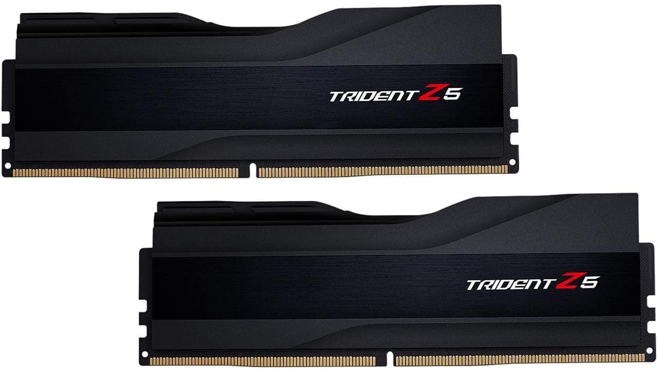 G.Skill Trident Z5 Series 32GB (2 x 16GB) 288-Pin SDRAM DDR5 5600 (PC5-44800) CL36-36-36-76 1.20V Dual Channel Desktop Memory Model F5-5600U3636C16GA2-TZ5K (Matte Black)